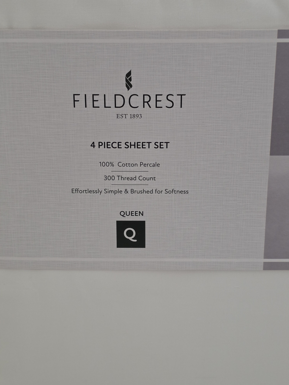 Fieldcrest Queen 4-Piece Sheet Set in White - Picture 2 of 4
